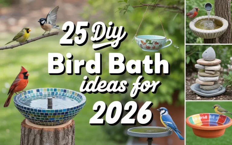 25 DIY Bird Bath Ideas for 2026 (Easy, Creative & Budget-Friendly Garden Projects)