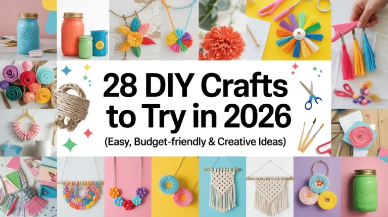 28 DIY Crafts To Try in 2026 (Easy, Budget-Friendly & Creative Ideas)