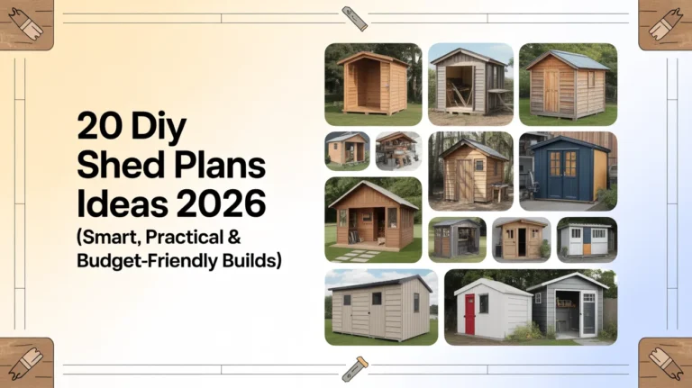 20 DIY Shed Plans Ideas 2026 (Smart, Practical & Budget-Friendly Builds)