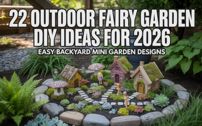 22 Outdoor Fairy Garden DIY Ideas for 2026 (Easy Backyard Mini Garden Designs)