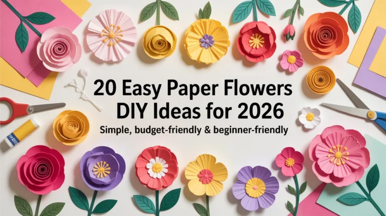 20 Easy Paper Flowers DIY Ideas for 2026 (Simple, Budget-Friendly & Beginner-Friendly)
