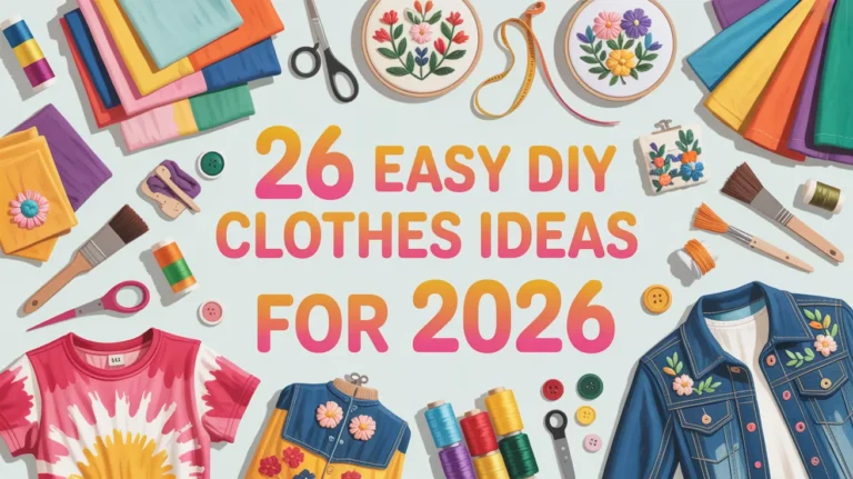 26 Easy DIY Clothes Ideas for 2026 That Look Stylish on a Budget